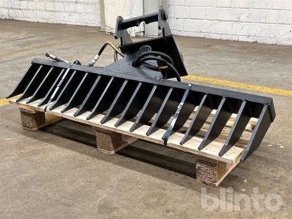 Roderechen MS01 Hydraulisch schwenkbar Wurzelreche Minibagger Breite 120cm