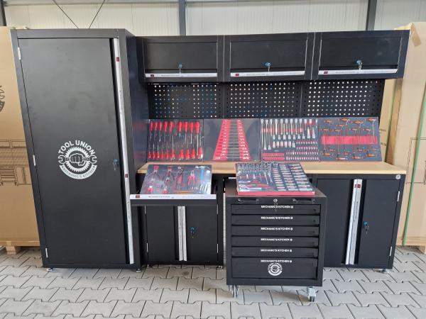 Werkbank TOOL-UNION Mechanic's-Kitchen Werkbank inkl. Werkzeugwagen und Werkzeug (unbenutzt, Bj. 2025)