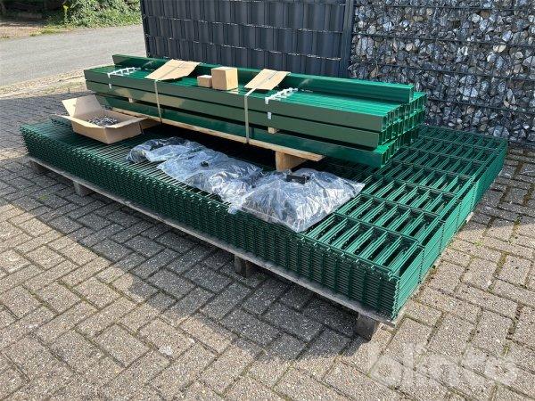 Zaunpaket Doppelstabmattenzaun (grün, 1.430 mm hoch)